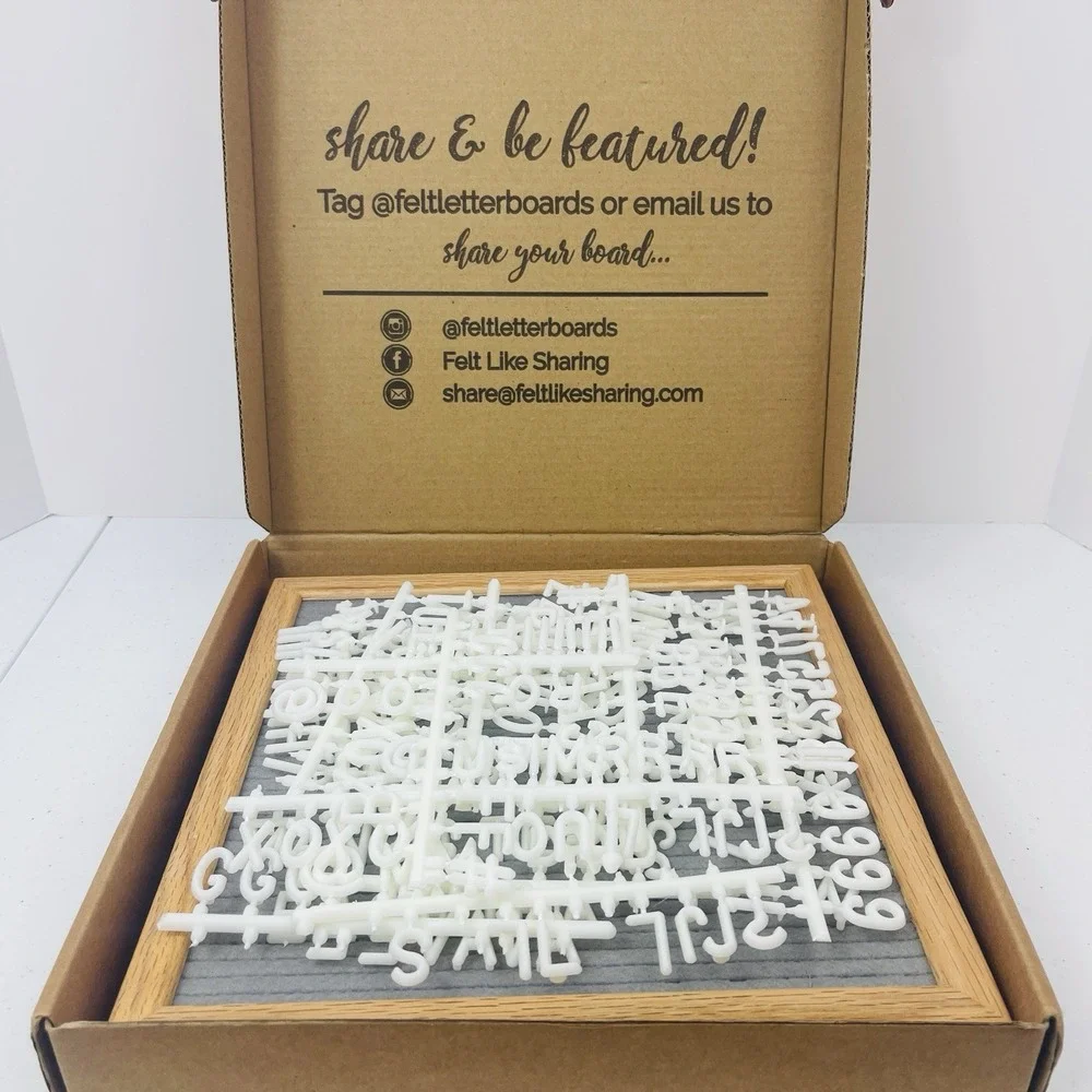 Felt Like Sharing Gray Felt Letter Board Changeable 1